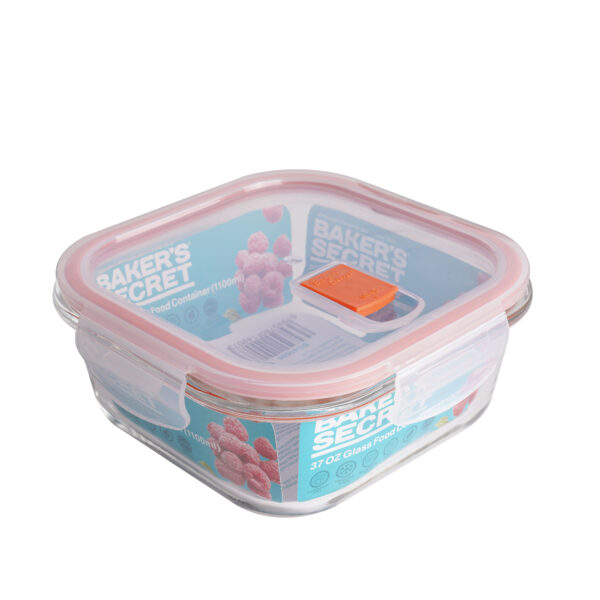 Square Borosilicate Glass Container - 800ml
