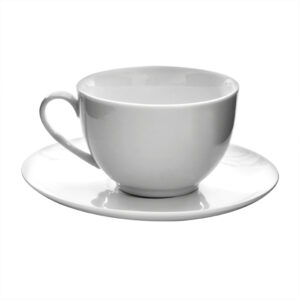 Just White Cup & Saucer