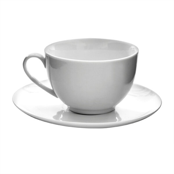 Just White Cup & Saucer