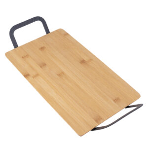 Bamboo Tray With Iron Handles - 39x20cm