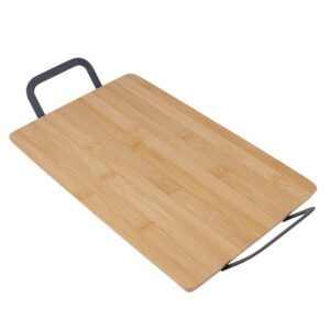 Bamboo Tray With Iron Handles - 45x24cm