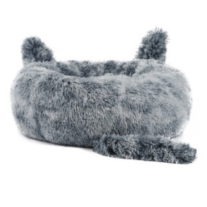 Plush Donut Bed - Grey, 50cm
