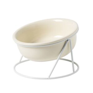 Ceramic Bowl With Stand - White, 800ml