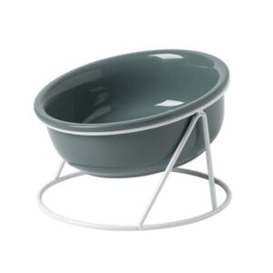 Ceramic Bowl With Stand - Grey, 800ml