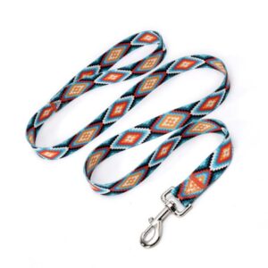 Pet Leash - Turquoise & Navy Pattern