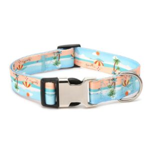 Pet Collar - Medium, Beach Pattern