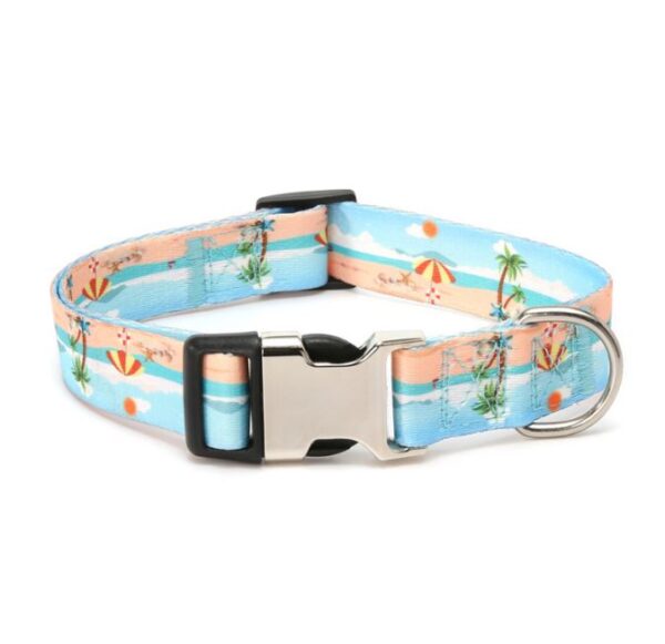 Pet Collar - Medium, Beach Pattern