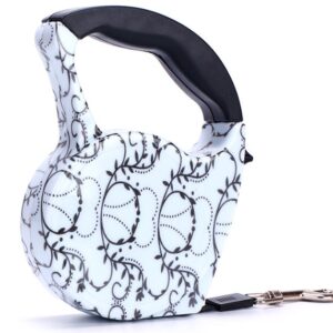 Automatic Pet Leash - 5m, Black & White Leaves