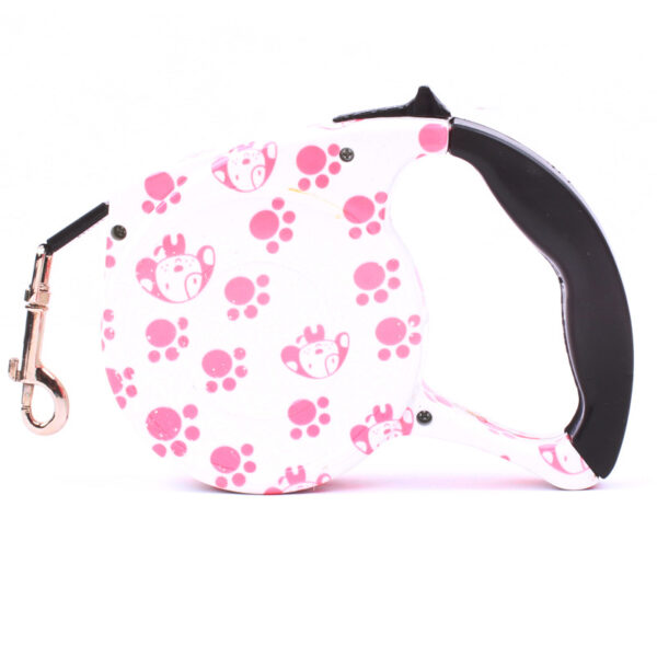 Automatic Pet Leash - 5m, Pink Paws