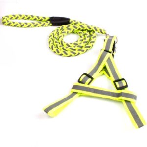 Reflective Harness & Leash - Medium, Yellow